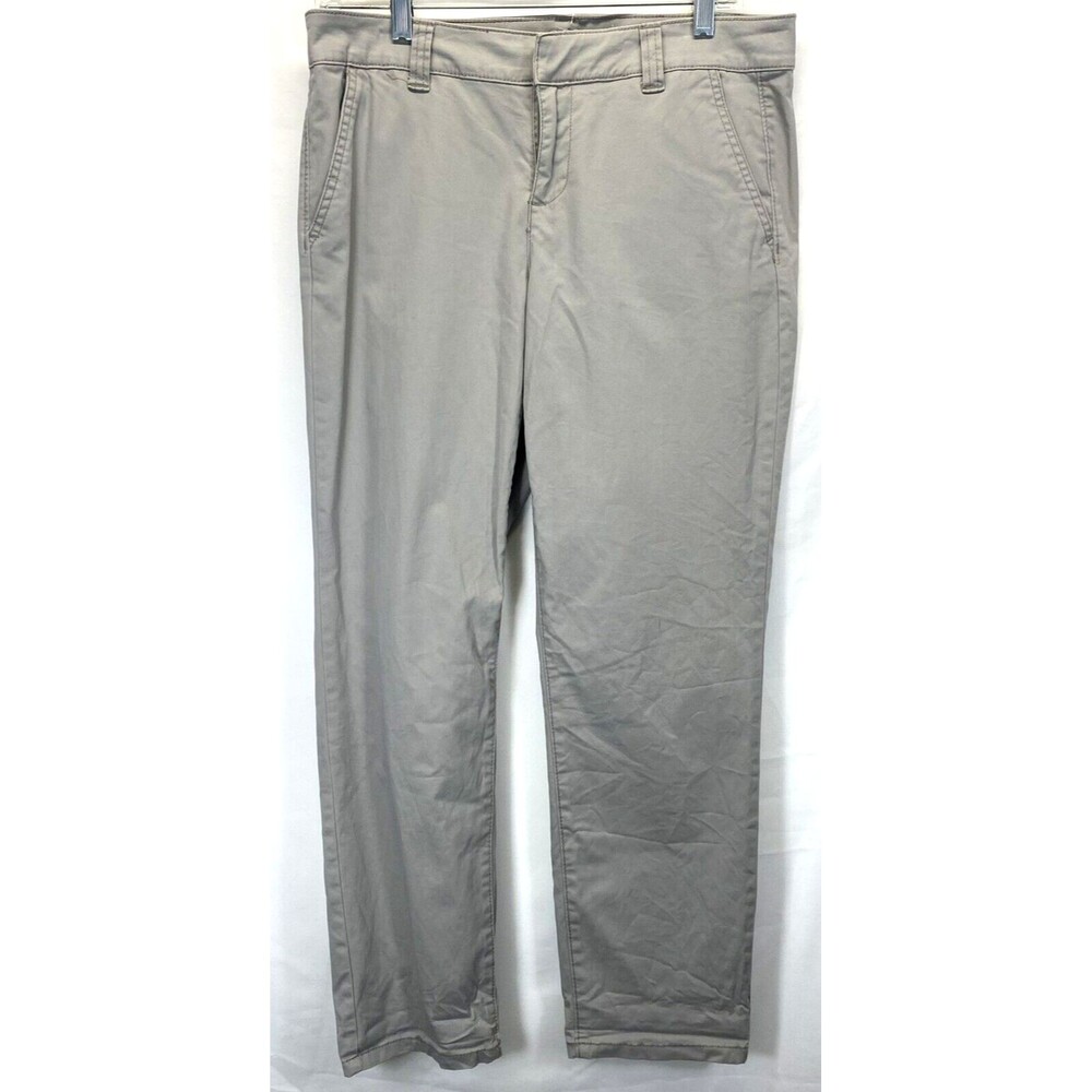 a.n.a. Women's Size 6 32x27 Chino Crop Pants Mid Rise Straight Leg Lite Gray